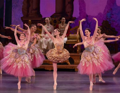 Ballet dancers on stage
