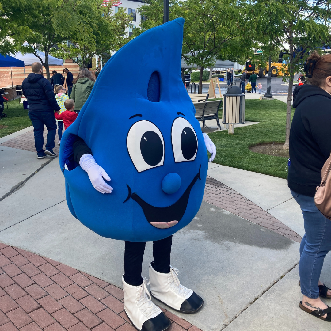 Public Works mascot, Hydro, at Public Works Week 2024